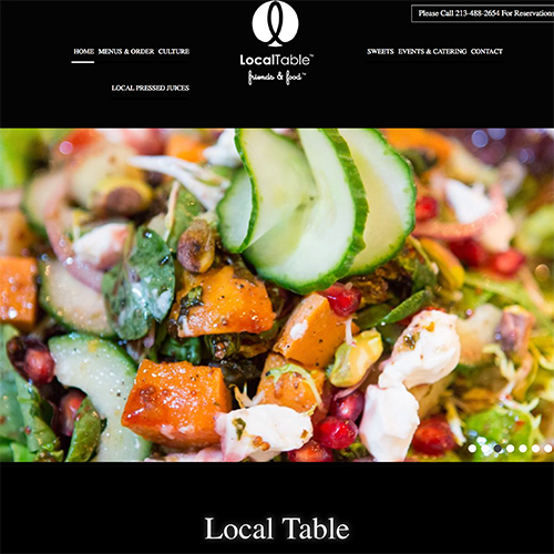 Local Table LA Website Development, 2014