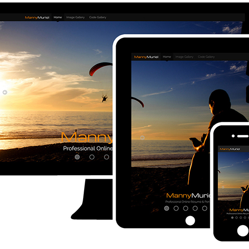 MannyMuriel.com 3.0 Personal Website Development, 2013
